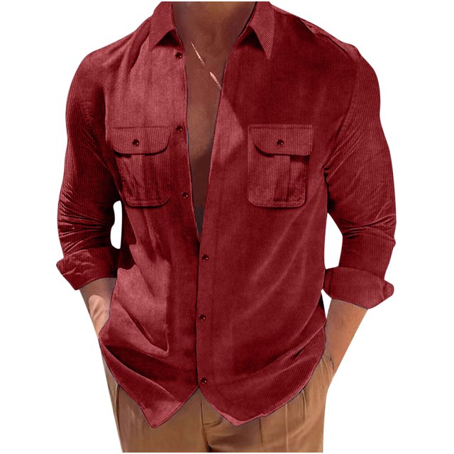RKSTN Cardigan pour Homme Décontracté Mode Col Rabattu Chandail Uni Manches Longues Hauts en Coton Décontractés Stylés pour l'Automne