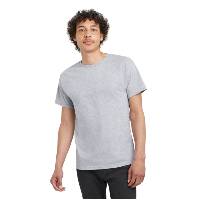 Hanes T-Shirt en Coton à Manches Courtes pour Hommes, TG, Acier Clair