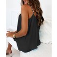 thumbnail image 4 of Débardeurs Cami pour Femmes Nouvelle Mode Été Col Rond Sans Manches Camis Tops Blouse Style B-28 Noir TG, 4 of 7