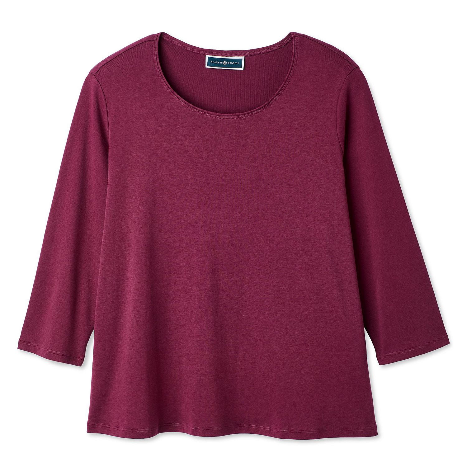 Karen Scott Women's Plus Scoop-Neck T-Shirt