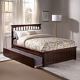 thumbnail image 1 of Mission Full Wood Platform Bed with Matching Footboard & Full Trundle in Walnut, 1 of 20