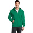 thumbnail image 2 of Port & Company Men's Classic Full Zip Hooded Sweatshirt L Kelly, 2 of 4
