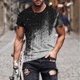 thumbnail image 1 of Qertyioot T-shirt à Manches Courtes Imprimé pour Hommes Col Rond Mode Décontractée Manches Courtes Liquidation, 1 of 5