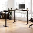 thumbnail image 1 of Move 60 Series 60W L Shaped Standing Desk in Mocha Cherry - Engineered Wood, 1 of 7