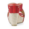 thumbnail image 2 of BLISSFUL STEP Women's Linen Platform Slide Wedge Open Toe Sandals, 2 of 7