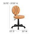 thumbnail image 2 of Scranton & Co Chaise de Bureau en Vinyle pour Basketball Noir/orange, 2 of 5
