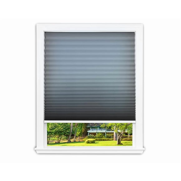 Redi Shade Store Sans Outils à Levage Facile, à Découper à la Maison, Sans Cordon, Plissé, en Tissu Filtrant la Lumière, Gris, 36 Pouces L x 64 Pouces H, (Convient aux Fenêtres de 19 Po à 36 Po)