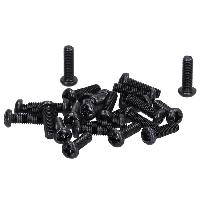 Pan Machine Fastener 50pcs DIN 7985 Steel Pan Head Machine Screw Fully Threaded Black Zinc Plated Fastener