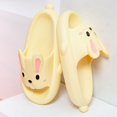 thumbnail image 4 of Wangsaura Women Bathroom Slippers Cute Rabbit Soft Sole Non-slip Open Toe Shower Slide Sandals House Shoes, 4 of 8