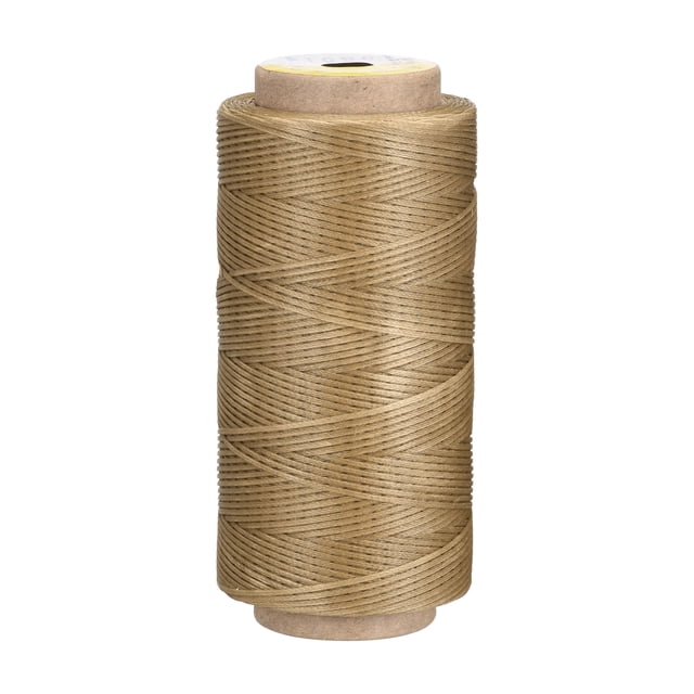 Unique Bargains 186 Yards 210D/1mm Leather Sewing Thread Polyester Waxed Cord, Dark Tan