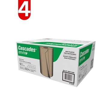 Cascades Enviro Brown Paper Towel Rolls, 12-pack, 4 Pack