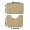 thumbnail image 3 of Yhmxh Bathroom Floor Mat 2 Piece Solid Color AntiDirty Carpet Toilet Bathroom Non Slip Absorbent Floor Mat Bathroom Foot Mat Washable Rug Anti-slip Rug Decorative Rug Rugs for Living Room Outdoor Rug, 3 of 5