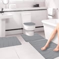 thumbnail image 4 of ZZkhGO Foam Bath Mat 4 Set, Soft Water Absorbent Bathroom Rugs, Non-Slip Machine Washable Toilet Mats for Bathroom Floor, 4 of 7