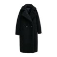 thumbnail image 4 of LOVZFMLL Vestes pour Femmes Manteau à Manches Longues en Cheveux d'Agneau Col Chaud, 4 of 5