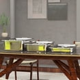 thumbnail image 4 of Lot de 6 Poêles d'Hôtel avec Poignée, Profondeur 2,5 Po, Format Double, Acier Inoxydable de Qualité Commerciale, Contenant Alimentaire pour Traiteur, Plateau de Table Vapeur pour Buffet, Restaurant, 4 of 7