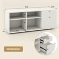thumbnail image 3 of Costway Armoire de Rangement avec 2 Tiroirs 4 Cubes Pieds Réglables Armoire d'Exposition au Sol Blanc, 3 of 10