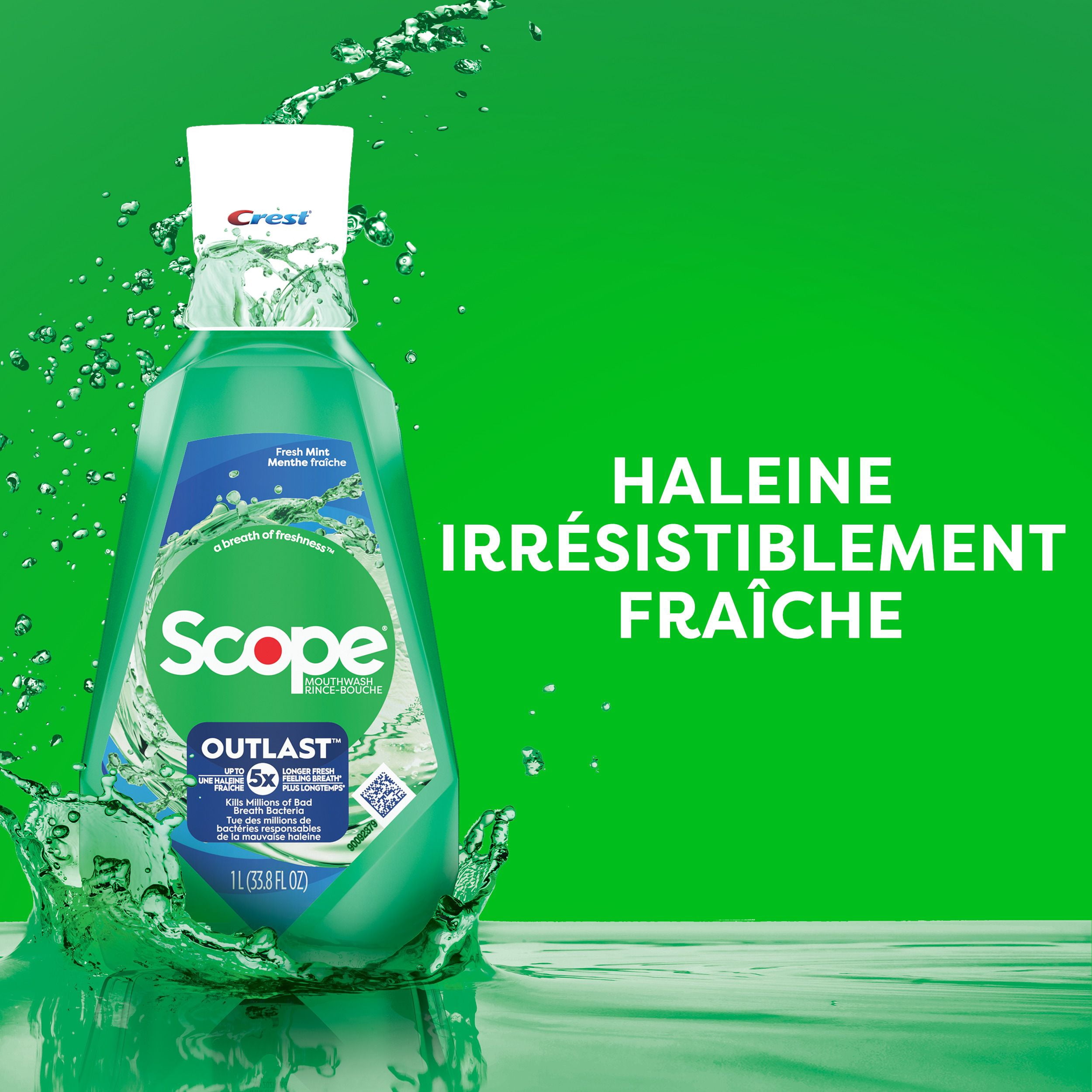 Rince-bouche Crest Scope Invincible, Menthe forte, 100 mL