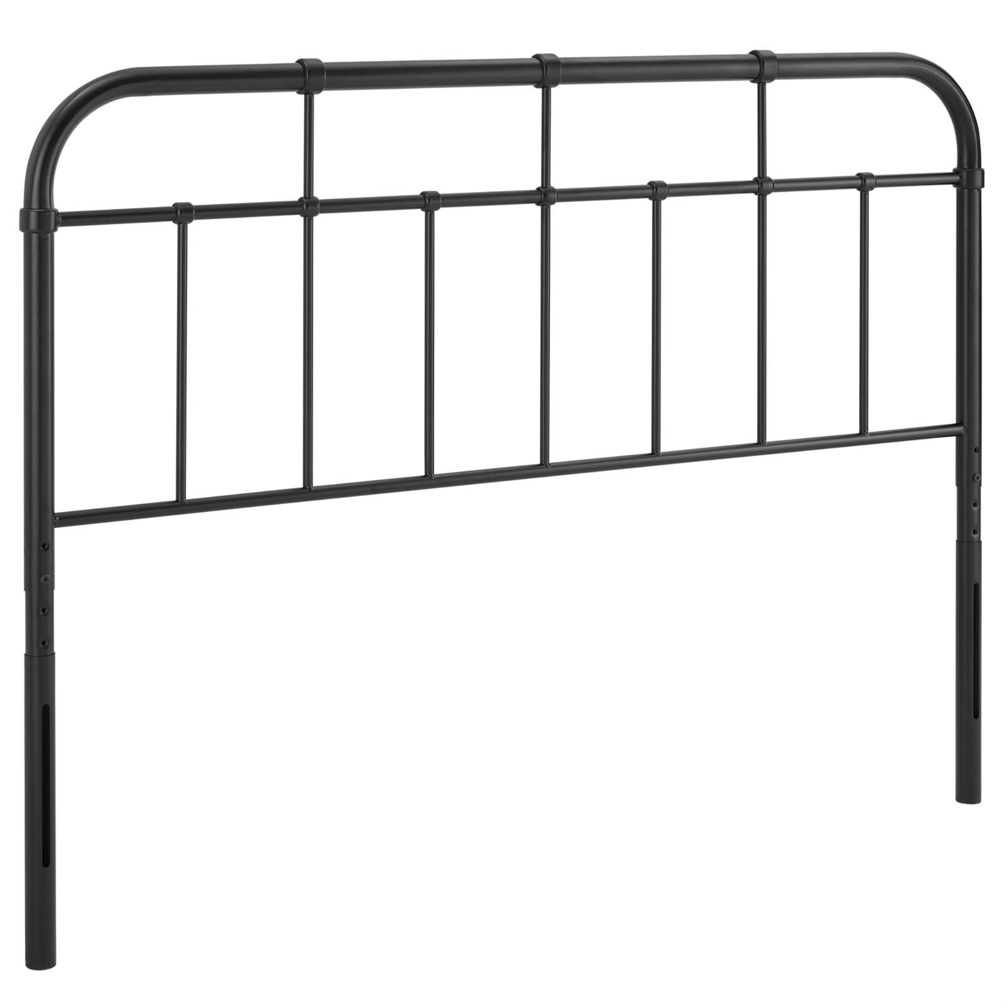 Alessia Queen Metal Headboard - Black