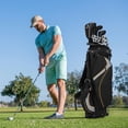 thumbnail image 2 of Costway Sac Support de Golf 9 Pouces Club Séparateur 8 Voies Transport Organisateur Poches Rangement Noir Neuf, 2 of 10