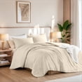 thumbnail image 1 of Regency Heights Ensemble de Literie 3 Pcs pour Lit Double/grand Lit, Couette Réversible avec Taies, Neutre, Couleur Unie, 1 of 11