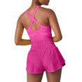 thumbnail image 2 of Fortune Robe de Tennis pour Femmes avec Shorts, Couleur Unie Sans Manches Bretelles Spaghetti Robes Athlétiques Robe de Golf d'Entraînement, 2 of 4