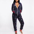 thumbnail image 3 of Pyjamas de Noël pour Femmes, Vêtements de Nuit à Capuche, 3 of 4