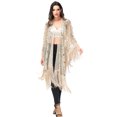 thumbnail image 3 of Womens Oversize Hand Beaded Fringed Sequin Evening Shawl Wrap, 3 of 5