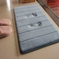 thumbnail image 2 of Floormat Thick Mildew Resistant Memory Foam Toilet Floor Non-slip Rug Floormat for Spa(Beige White), 2 of 10