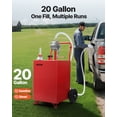 thumbnail image 2 of VEVOR Réservoir de Carburant 20 Gallons Essence et Diesel avec Pompe Manuelle Rouge, 2 of 9