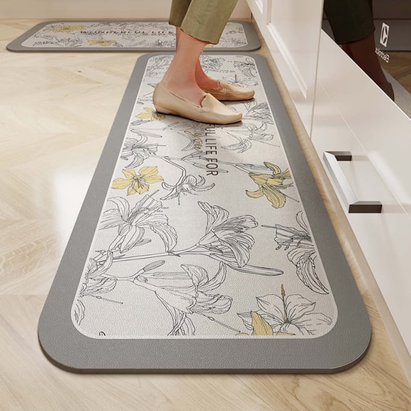 Kitchen Anti-Fatigue Floor Mat - Long Non-Slip Standing Pad for Sink Counter, Oil Resistant Cushion Mat, Cut to Fit