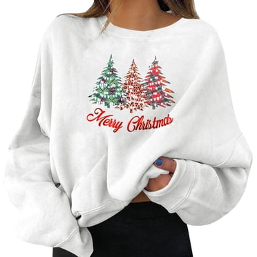 Kcodviy Christmas Women's Holiday Pullovers Active Hoodies Women Fun Graphic Print Crew athletic Zip Hoodies Women Neck Long Sleeve Sweatshirts Cactus Hoodies Women Gifts Shirt Tops