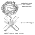 thumbnail image 3 of Luckyn Ceiling Fan Pull Chains, Beaded Ball Light Bulb,Ceiling Fan Pull Chain and Fan Cord Beaded Ball Extension with Connector,Silver, 3 of 7