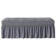 thumbnail image 2 of ziyahi Long Bench Cover Bench Seat Furniture Protector for Living Room Hotel Decor Gray, 2 of 8