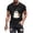 Black, variant on Halloween T-shirt for Men, Military Green Printed Round Neck Short Sleeve Cotton Blend Top, Casual Daily Wear, Soft Breathable Fabric, Machine Washable