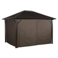 thumbnail image 1 of Sojag Genova 12 x 12 x 7 ft Dark Brown Curtains for Gazebo, Polyester, 1 of 5