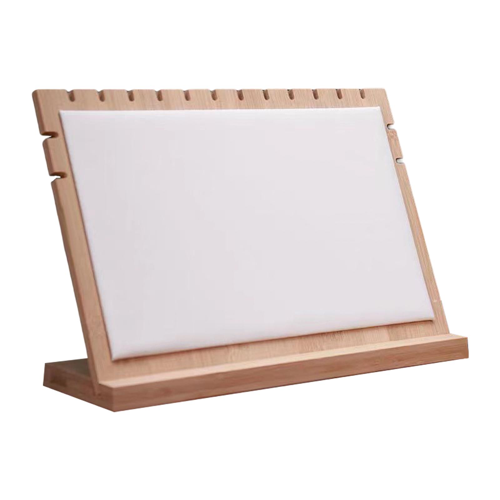 Support de Collier en Bois Support de Chevalet Support de Bijoux Organisateur Porte-Chaîne pour Centres de Table Blanc
