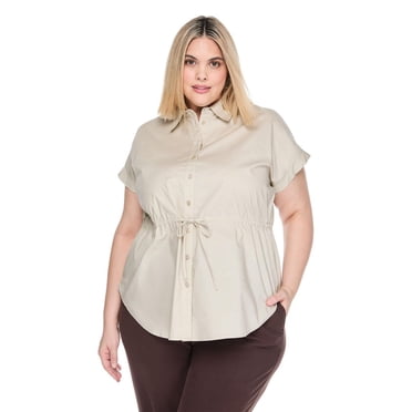 Lane Bryant Women's Plus Cinched Waist Shirt