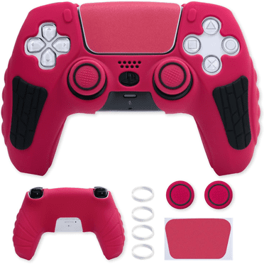 AARONMEI Étui en Silicone pour Manette PS5 Noir Thème Spider-Man avec Capuchons de Joystick Protecteurs Autocollant