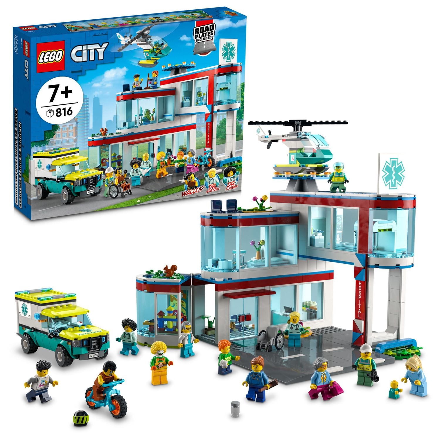 LEGO City L’hôpital 60330 Ensemble de construction (816 pièces)