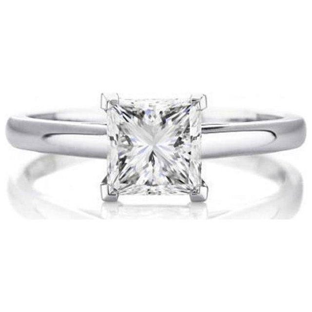 2.00 Ct Solitaire Rond Bagues de Mariage Diamond pour les Femmes en Or Blanc 14 Ct Massif