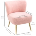 thumbnail image 3 of HOMCOM Accent Chair Side Chair for Living Room with Legs Pink, 3 of 10