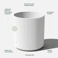 thumbnail image 2 of Veradek Mason Series Demi 20" Planter White, 2 of 9