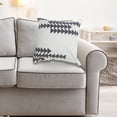 thumbnail image 3 of Polyester Broidered Flèche Coussin Blanc - Ensemble De 2, 3 of 4