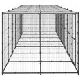 thumbnail image 2 of vidaXL Chenil Extérieur pour Chien en Acier avec Toit 16,94 M2, 2 of 4