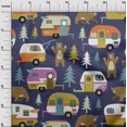thumbnail image 3 of oneOone Tissu Popeline de Coton Sergé Denim Bleu Matériel de Robe de Camping Randonnée Tissu Imprimé au Mètre 56 Pouces de Large, 3 of 4