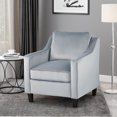thumbnail image 2 of Milo Fauteuil Club en Velours Contemporain, Gris et Brun Foncé, 2 of 8