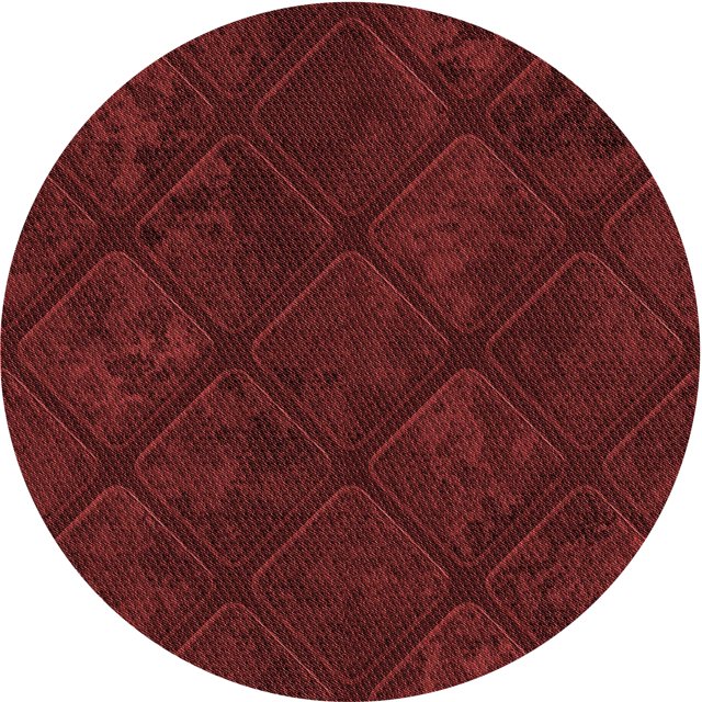 Ahgly Company Tapis d'Intérieur Ronds Transitionnels Rouges Lavables à la Machine, 3 Pieds Rond