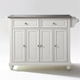thumbnail image 3 of Crosley Furniture Cambridge Wood Kitchen Island in White/Silver, 3 of 8