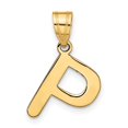 thumbnail image 1 of Diamond2Deal 14K Yellow Gold Bubble Letter P Initial Pendant for Women, 1 of 6