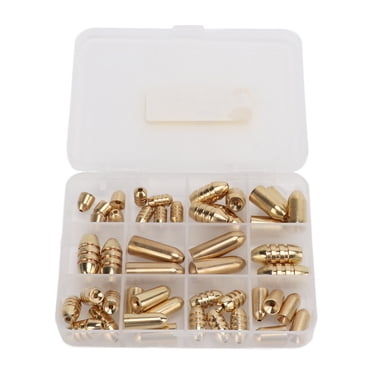 Fishing Sinkers Weights, Fishing Sinkers Kit Polished Carolina Rig 46pcs With Box For Saltwater Fishing For Freshwater Fishing